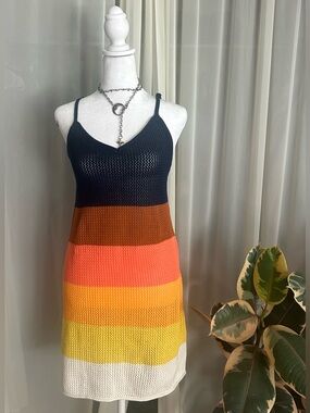 aerie Knit dress with Multicolor Stripes